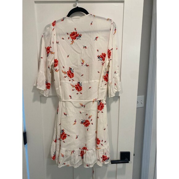 Gap white floral wrap dress- XL - Picture 4 of 6